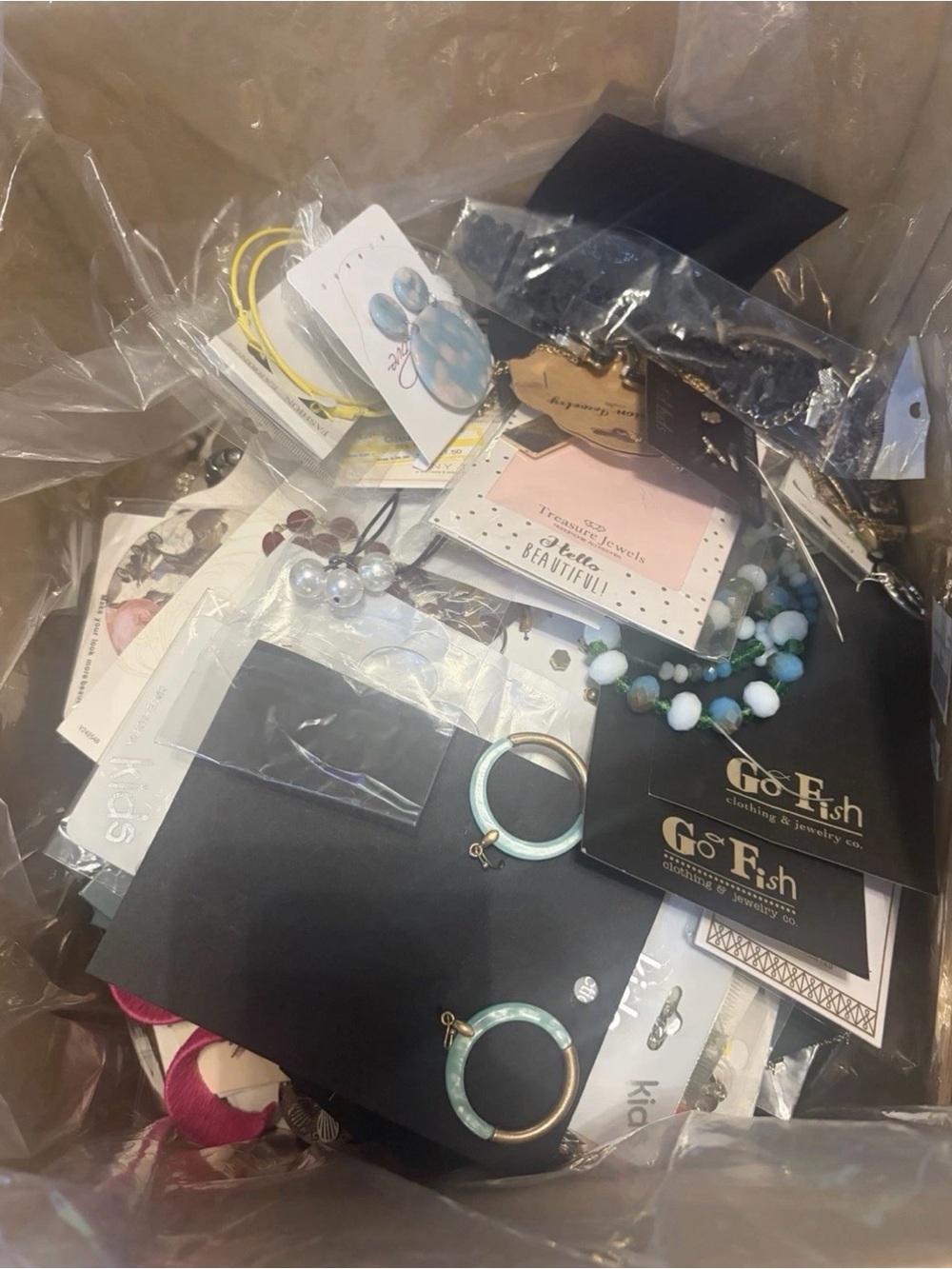 Bulk Assorted NEW On Card/In Package Jewelry Bulk Reseller Lot 10 Pounds + MIX